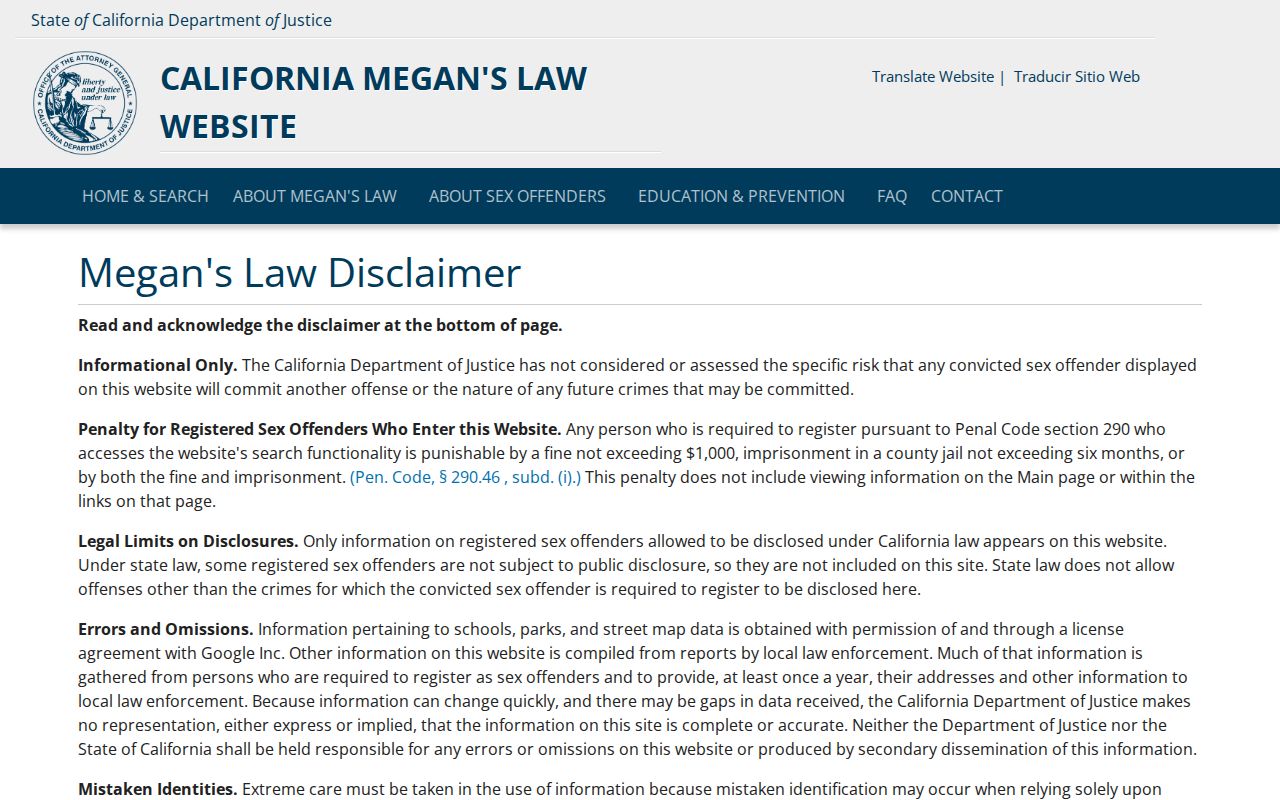 Adelanto people search California Megan's Law registry