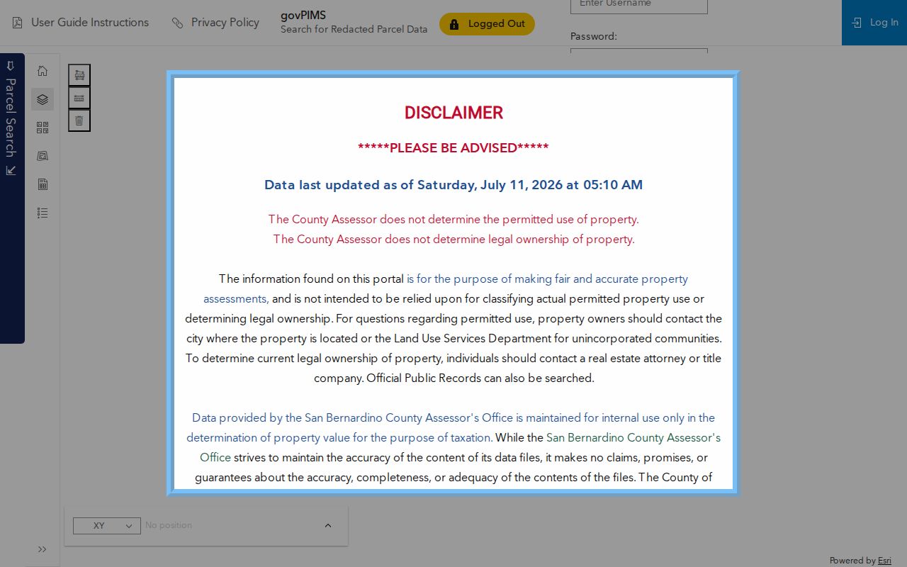 Adelanto people search assessor govPIMS owner search