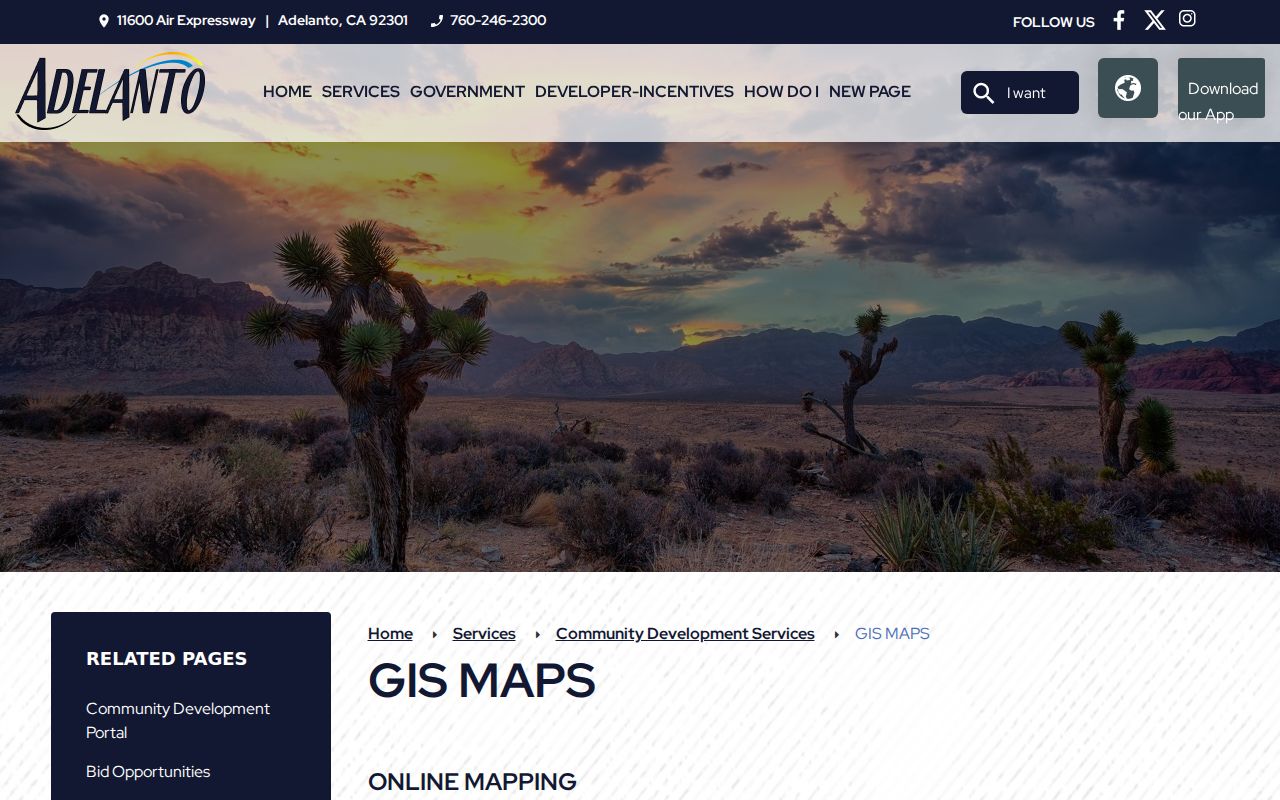Adelanto people search city GIS maps