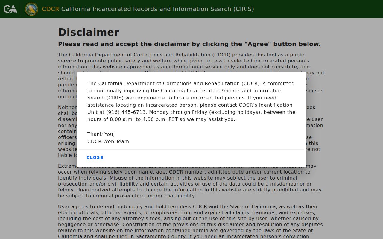 Adelanto people search CDCR CIRIS incarcerated records search