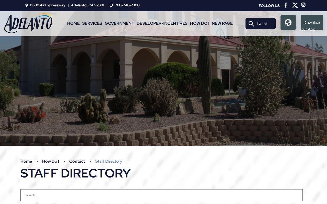 Adelanto people directories city staff directory